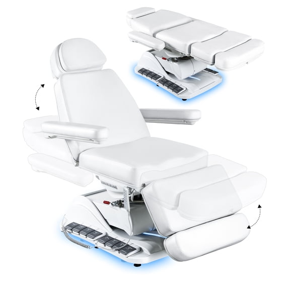 Esheno Fully Electric Massage Table 441 lbs Load Capacity Height Adjustable 25.2 -35.4 inch 90 Degree Rotating Headrest Footrest for Home Use