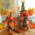 thumbnail image 1 of Esho 1/2Pcs Thanksgiving Fall Harvest Scarecrow Ornaments Halloween Dwarf Doll Home Party Decoration, 1 of 4