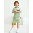 thumbnail image 1 of Esho 12M-5T Toddler Baby Boys Summer Outfits Short Sleeve Plaid T-shirt Tops and Shorts 2PCS Infants Clothes Set, 1 of 8