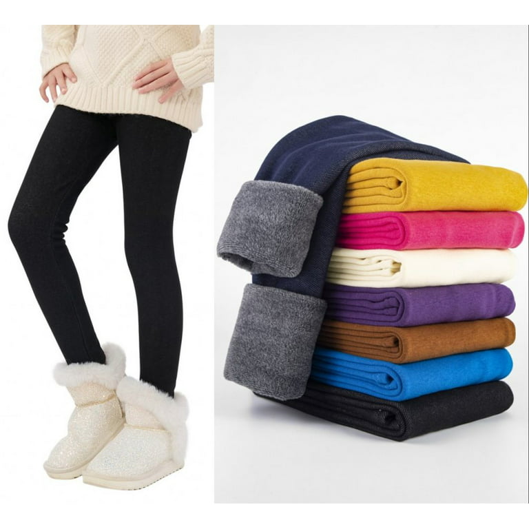 Cozy-Lined Fleece Leggings for Girls