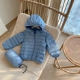 thumbnail image 1 of Esho 2-7T Toddler Boys Girls Lightweight Solid Down Coats Hooded Puffer Jacket Coat Outwear, 1 of 4
