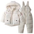 thumbnail image 1 of Esho 2Pcs Toddler Girls Boys Snowsuit Winter Skisuit Snow Bib + Puffer Coat Jacket Snow Clothes Set 2-6T, 1 of 1