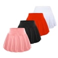thumbnail image 1 of Esho 4-16T Girls Casual Mini Skirts with Shorts Lining Solid Athletic Pleated Skater Skirt Culottes Skorts, 1 of 6