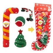 Esho 4-Piece Interactive & Squeaky Dog Toy Set with Balls & Soft Toys, Multicolor