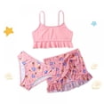 thumbnail image 1 of Esho 6-12T Girls Swimsuits, Big Girls Floral Bikinis Bathing Suit, 3 Pieces, Size 6-12 Years, 1 of 7