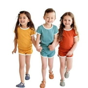 Esho 6M-4T Toddler Baby Boy Girl Summer Shorts Outfits 2Pcs Cotton Pajamas Sleepwear Pjs Set