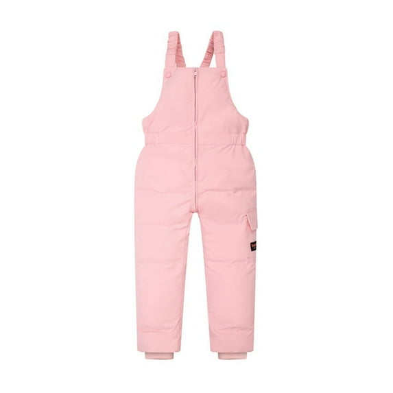 Esho 6M-5T Toddler Boys Girls Winter Warm Down Snow Pants Overalls Snowsuit Zipper Snow Bibs Jumpsuit