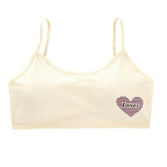 Esho 8-16T Girls Casual Seamless Training Bra Wireless Sports Bra Padded Bra Bralette
