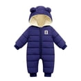 thumbnail image 1 of Esho Baby Boys & Girls Cartoon Hooded Snowsuits, Sizes 0-18M, 1 of 2