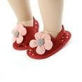 thumbnail image 1 of Esho Baby Girl Flower Sandals Shoes Newborn Anti-Slip Summer Falts Shoes+Headband, 1 of 7