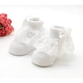 thumbnail image 1 of Vigorush Baby Girl Lovely Lace Ruffle Frilly Cotton Ankle Socks Newborn Warm Floor Socks 0-6M, 1 of 7