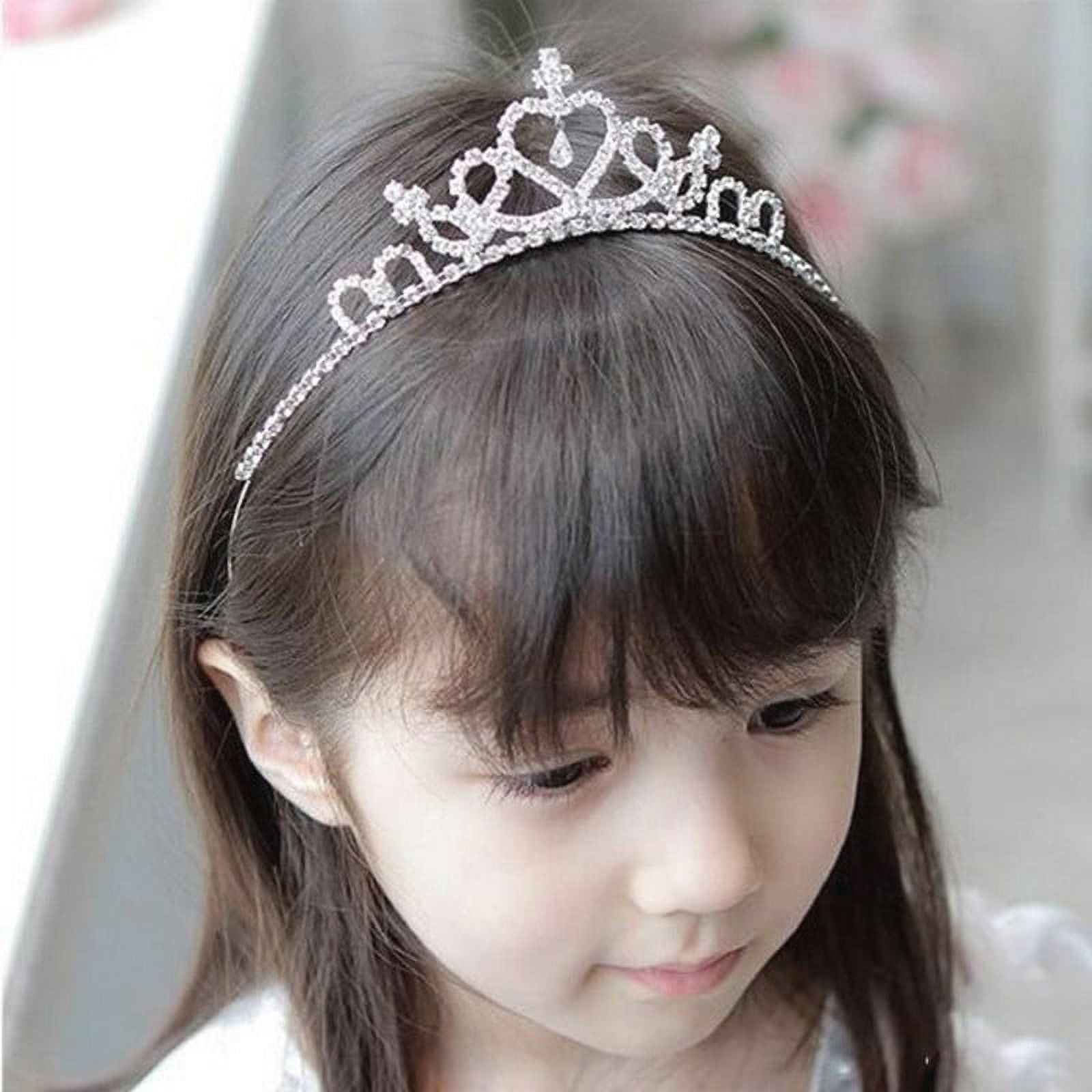 Esho Baby Girl Shining Diamond Crystal Princess Head Band Crown Tiara