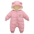 thumbnail image 1 of Esho Baby Girls Boys Winter Hooded Snowsuits Romper Bodysuits Newborns Warm Down Bodysuits Outfits 0-18M, 1 of 3