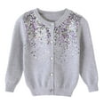 thumbnail image 1 of Esho Girls Button Down Sweaters Cardigan Long Sleeve Knitted Tops Outwear, Size 1-7 Years, 1 of 8