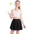 thumbnail image 1 of Esho Girls Casual Mini Skirts with Liner, Teens Kids Athletic Solid Culottes Pleated Skater Skirt Skorts, 4-14 Years, 1 of 8