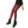 thumbnail image 1 of Esho Girls Winter Warm Fleece Leggings Toddler Girl Stretchy PU Leather Pants Solid Tights 1-10Y, 1 of 4