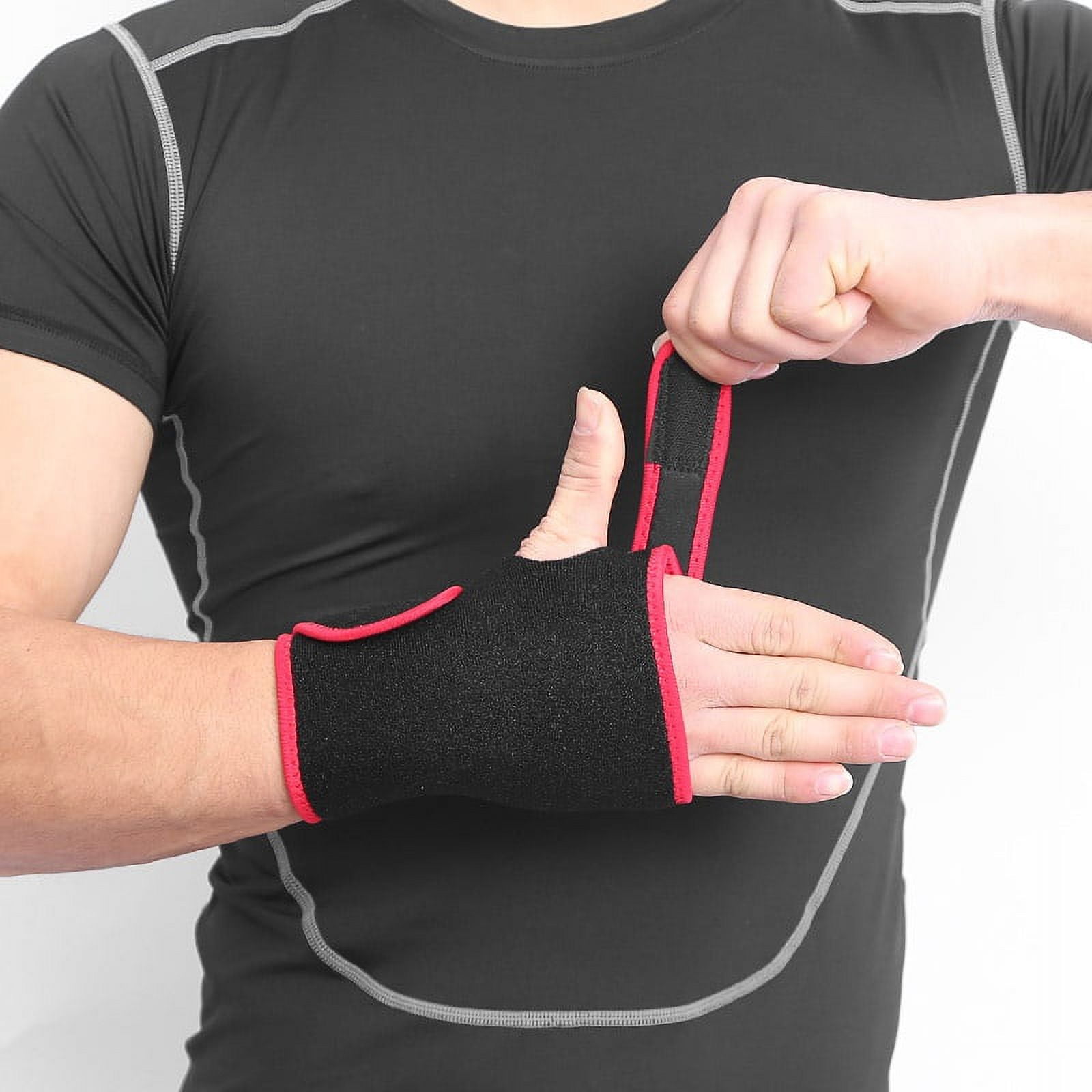 Esho Hand Support Brace, Adjustable, Black, Free Size