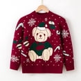 thumbnail image 1 of Esho Kids Christmas Sweaters Little Boys Girls Long Sleeve Ugly Christmas Sweater Knitted Top 2-9T, 1 of 8