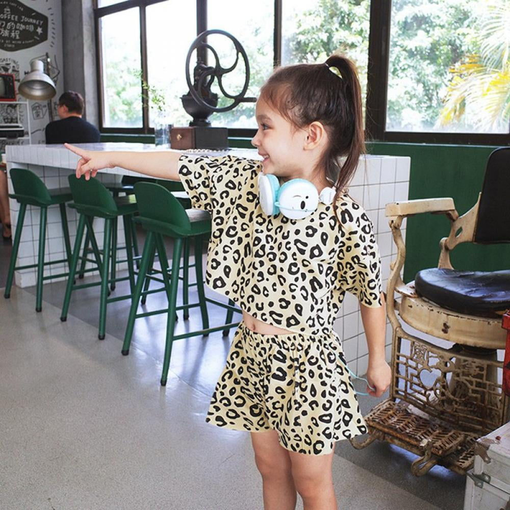 SHORT LEGGING FOR KIDS  KIDS CLOTHING WITH LEOPARD PRINT - Minis