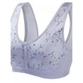 thumbnail image 1 of Esho Middle-Aged Elder Woman Floral Wirefree Bra Front Button Closure Soft Cotton Bra for Mom Grandma Gift Bra, 1 of 3