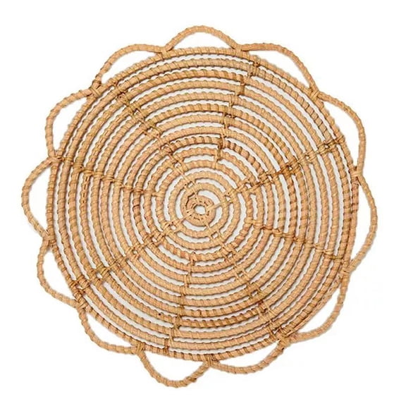 Vigorush Rattan Wall Basket Boho Round Wicker Woven BasketsTrays Hanging Decor