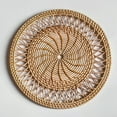 thumbnail image 1 of Esho Rattan Wall Basket Boho Round Wicker Woven BasketsTrays Hanging Decor, 1 of 7