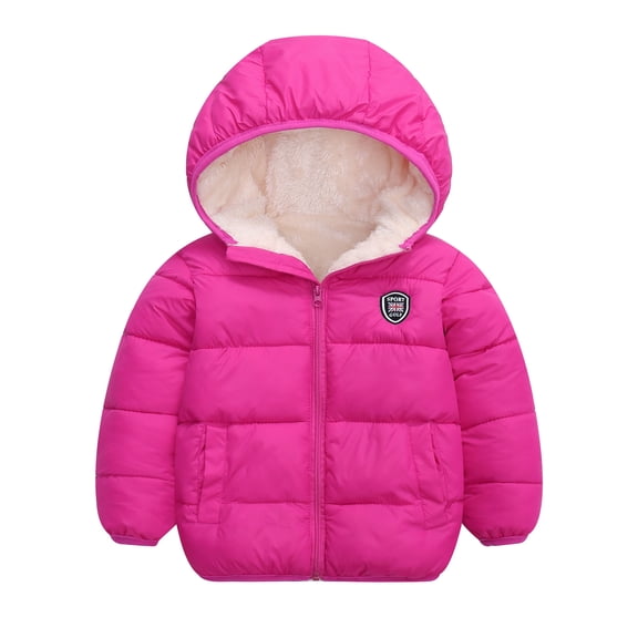 Esho Toddler Boys Girls Thicken Hooded Coats Jackets, Kids Winter Warm Snow Clothes Outwear 2-7T