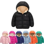 ESHO Toddler Boys Girls Thicken Hooded Coats Jackets, Kids Winter Warm Snow Clothes Outwear 2-7T