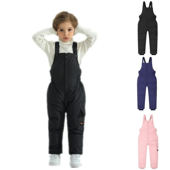 Esho Toddler Boys & Girls Winter Warm Down Snow Pants, Jumpsuit, Sizes 6M-5T