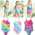 thumbnail image 1 of Esho Toddler Girls One-Piece Swimsuits Bathing Suit Kids Princess Bikini Beach Wear 2-8T, 1 of 8