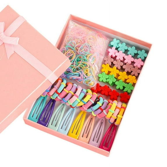 Esho Women Girls Flower Hair Clips Barrettes Elastics Hair Ties Hairbands Hair Accessories Set