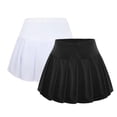 thumbnail image 1 of Esho Women Lady Casual Mini Skirts with Shorts Lining Solid Athletic Pleated Skater Skirt Culottes Skorts, 1 of 8
