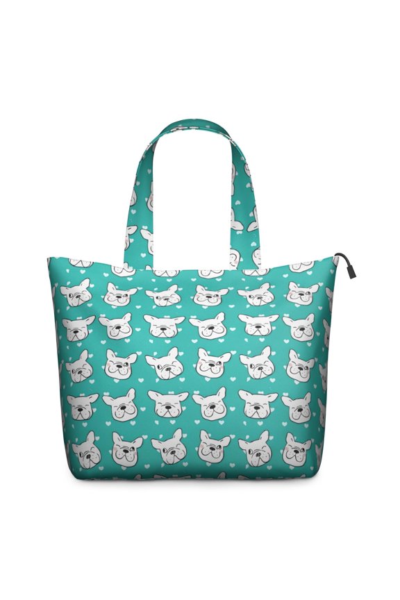 Esign Of Head Pug Dog Travel Tote Bags for Women Carry On,Large Weekender Bags for Women Travel,Multi Functional Duffle Bag for Work,Shopping,Sports