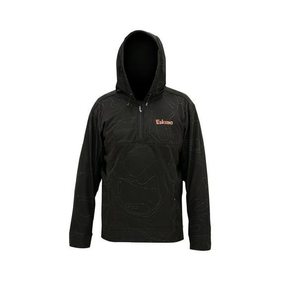 Eskimo 33936 Shanty Boss™ Topographic Hoodie, Unisex, Topo/Black, Small