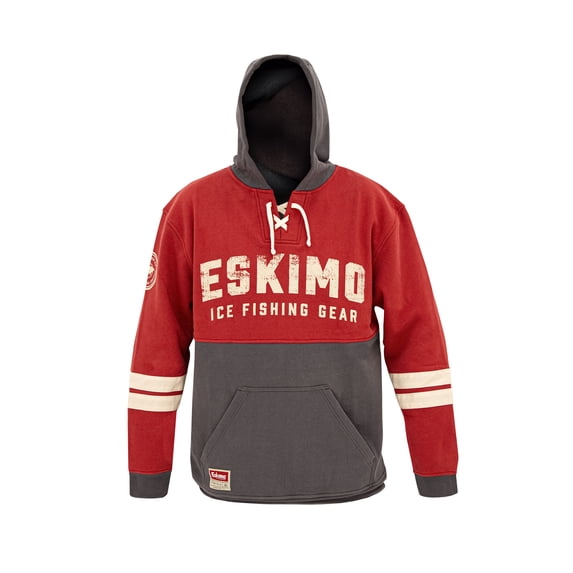 Eskimo® 41491 Varsity Hoodie, Unisex, Red, X-Large