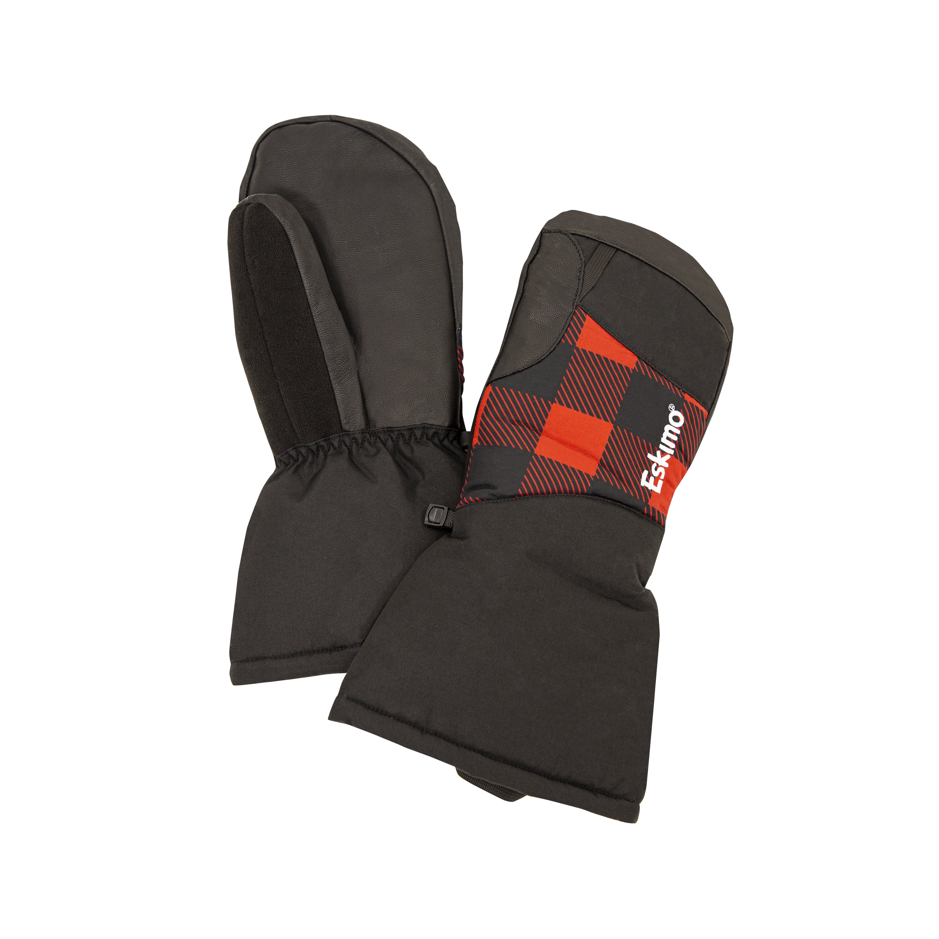 Eskimo 41591 Keeper™ Mitt with Liner Glove, Gloves, Unisex, Black/Plaid, X-Large/XX-Large