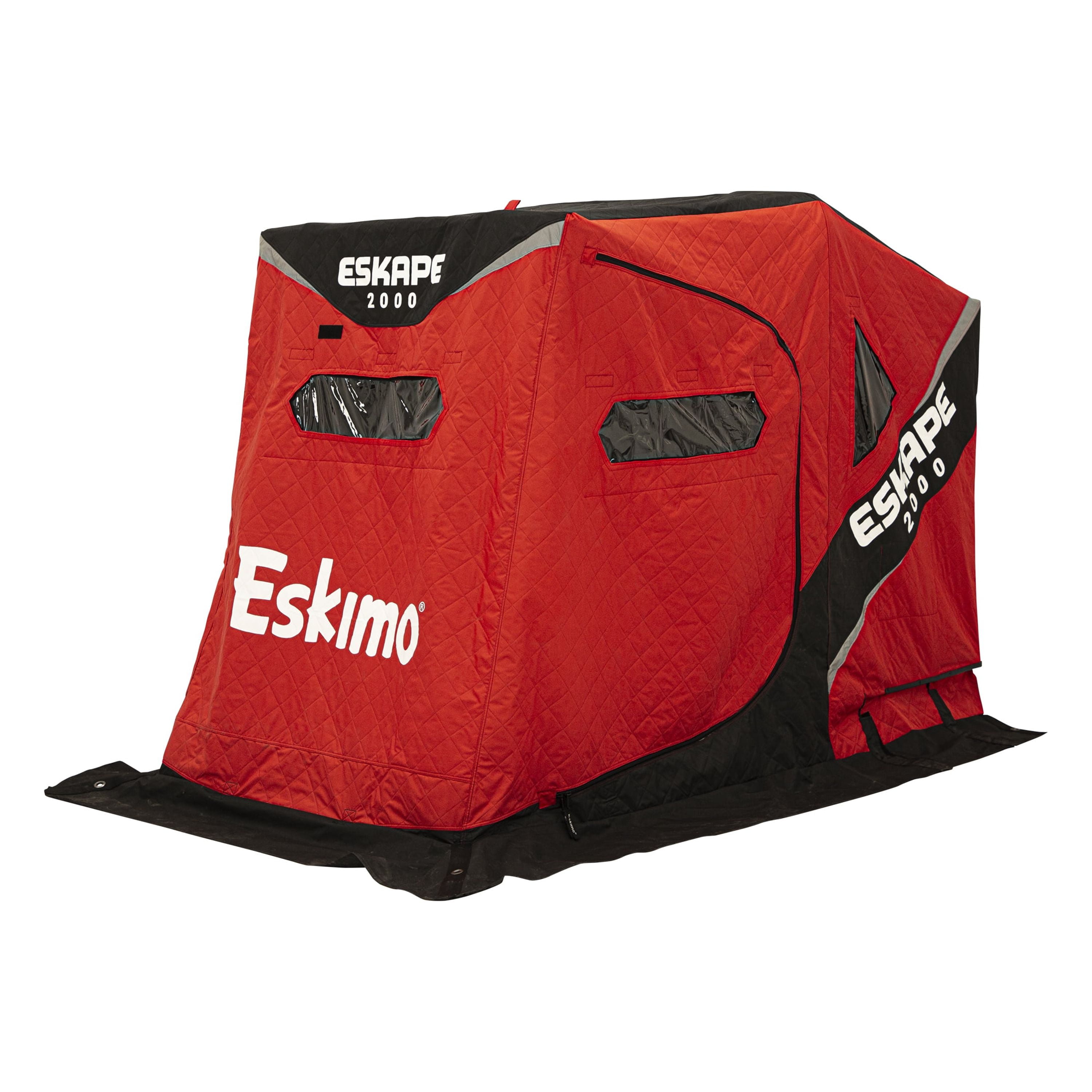 Eskimo Eskape 2000 Insulated Fishing Sled Shelter, Red/Black, 12