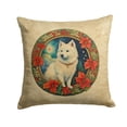 thumbnail image 1 of Eskimo Christmas Flowers Throw Pillow 14 in x 14 in, 1 of 5