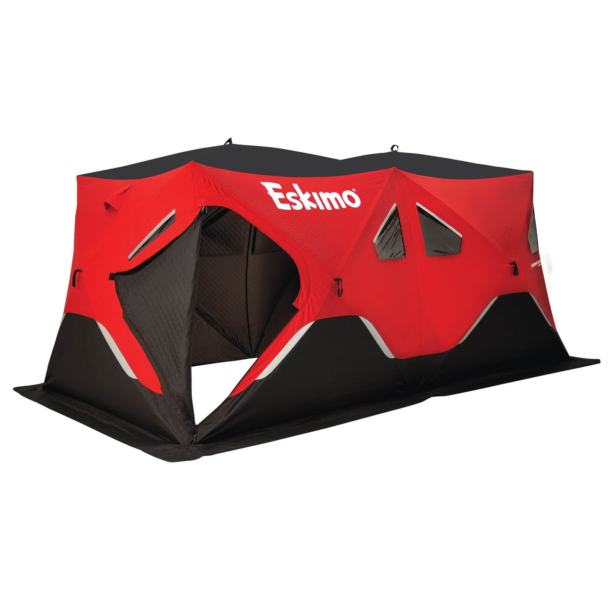 Eskimo FatFish 949 Pop up Portable Ice Shelter Red Black 3 4 Person Capacity FF949 Walmart