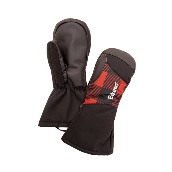 Eskimo Keeper Youth Mitts, OSFM, Black/Plaid, 41636