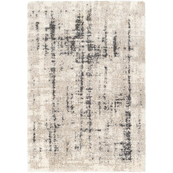 Eskimo Shag Gray 6'7" x 9' Modern Rectangle Area Rug