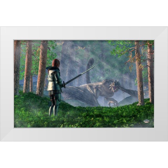 Eskridge, Daniel 14x10 White Modern Wood Framed Museum Art Print Titled - The Wyvern