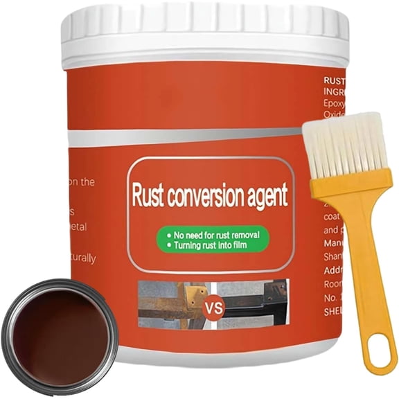 Esmalte Pro Anax Para Metal Oxidado, Rust Remover for Metal, Anti Rust Paint with Brush, Eliminates Oxides from Aluminum, Cast Iron, And Steel (Coffee)