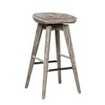 thumbnail image 1 of Esme 29 Inch Swivel Barstool with Contour Seat, Wood, Wire Brushed White, 1 of 5