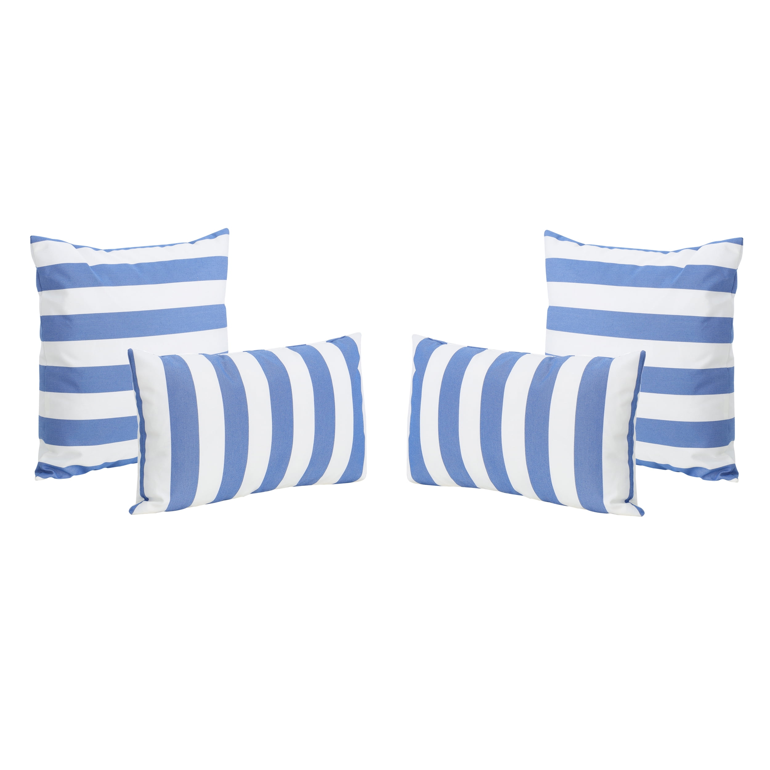 Home Decorators Collection Navy Stripe Piped-Edge 18 in. x 18 in. Square  Decorative Throw Pillow S00161061284 - The Home Depot