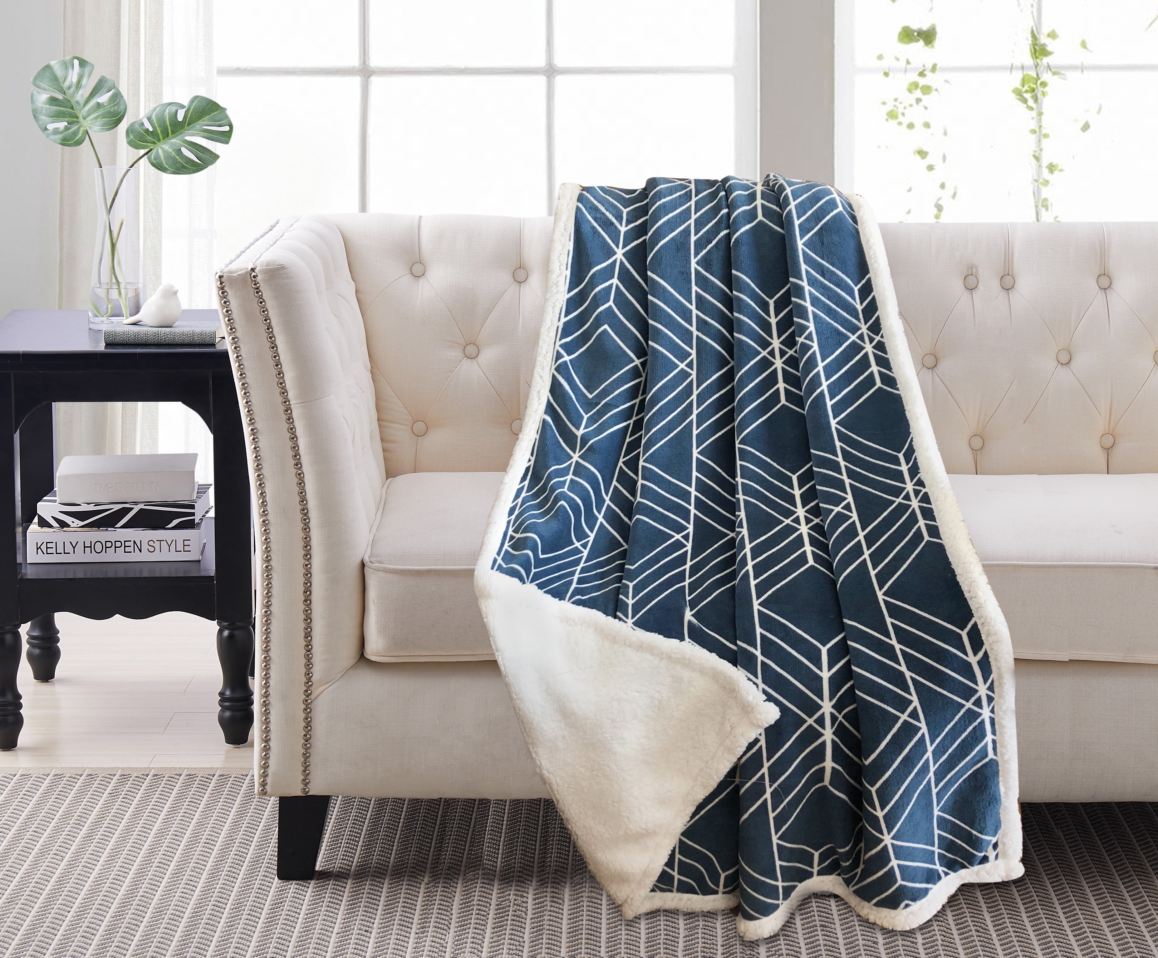 Esme Real Teal Sherpa Throw