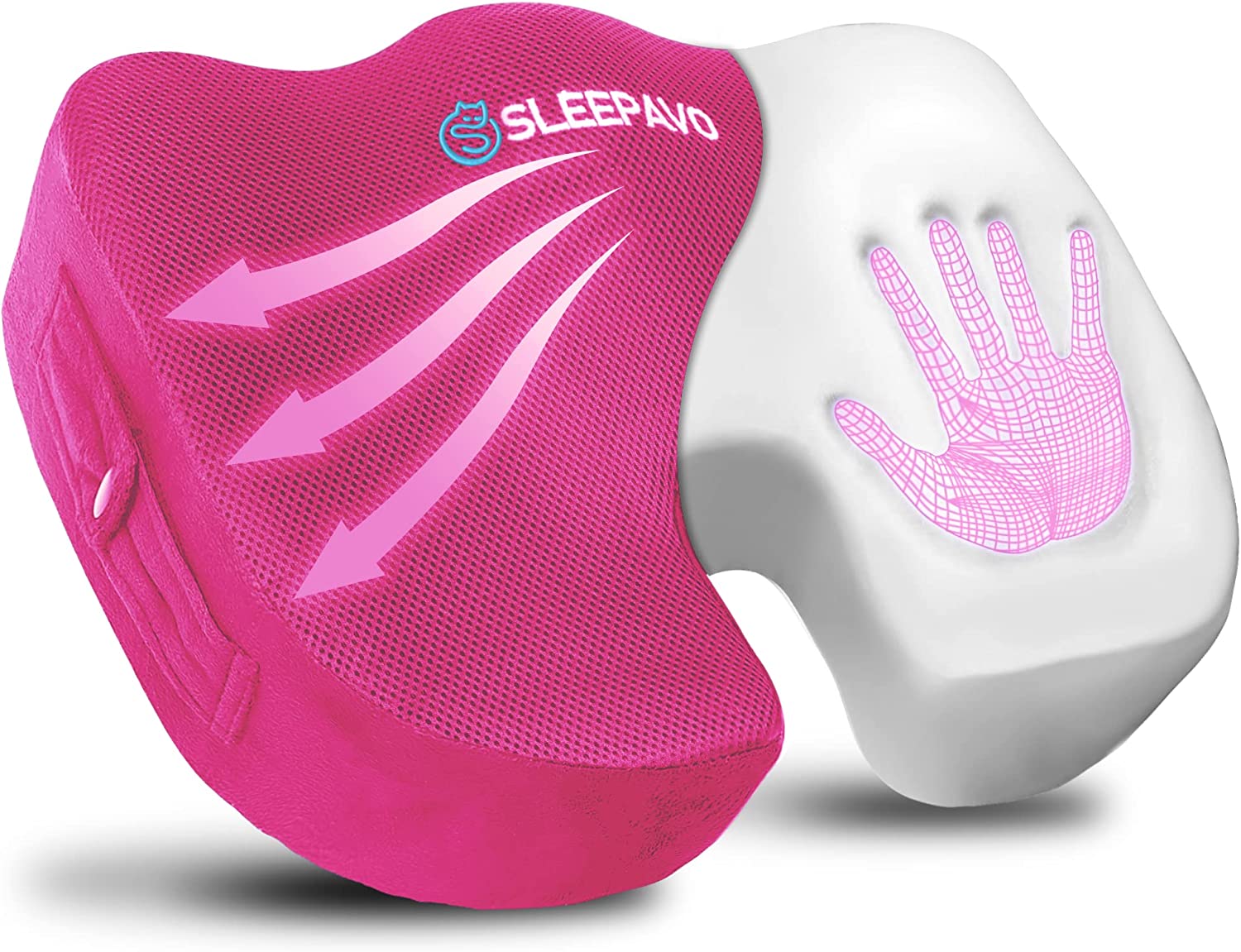 Esmeil Pink Memory Foam Seat Cushion for Office Chair Pillow for