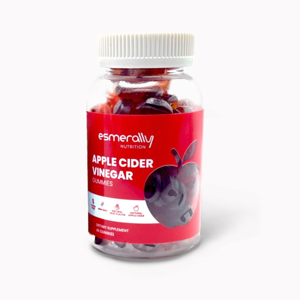 Esmerally Apple Cider Vinegar Gummies I 60 Gummies Natural Fruit