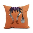 thumbnail image 1 of Esmerelda 20 Inch Orange Halloween Print Decorative Throw Pillow, 1 of 2