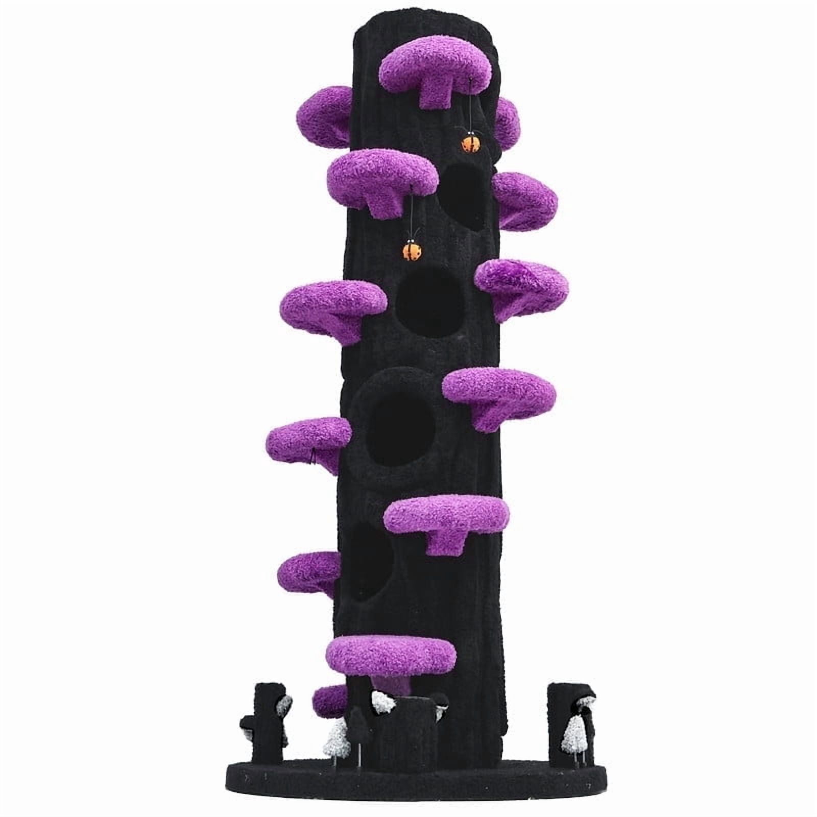 LHBCraft 88.6" Tall Cat Tree for Indoor Cats, Large Cat Tower with Luxury Cat Condo, Cat Tree Tower with Soft Cushion, Scratching Board, Plush Platform and Top Perch